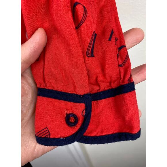 Maeve by Anthropology Women's 4 Red Paris London Button Up Blouse - Picture 6 of 11